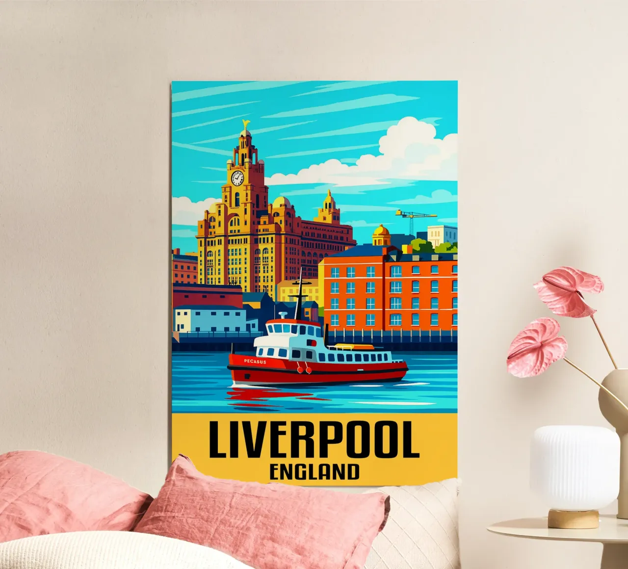 Liverpool Inghilterra Città Arte Immaginazione poster da oneheart