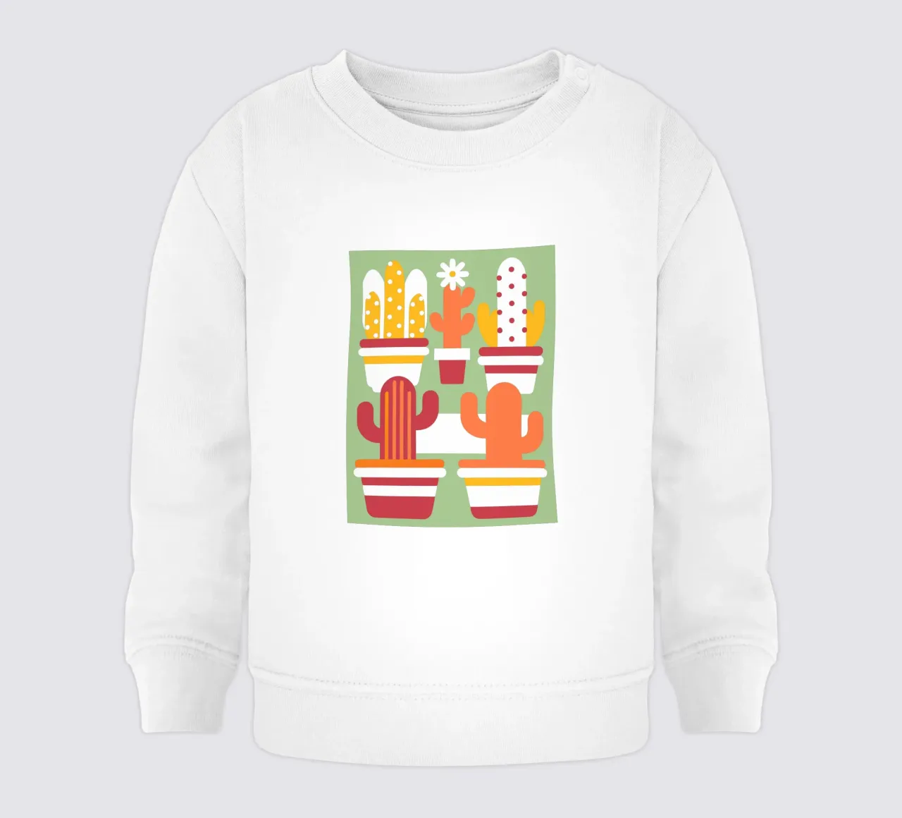 Cactus and Stacked Vase baby sweatshirt by FLOWER PLACE SHOP