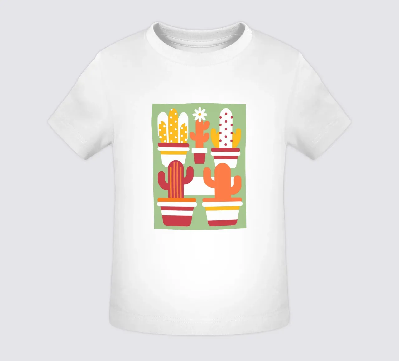 Cactus and Stacked Vase baby t-shirt by FLOWER PLACE SHOP