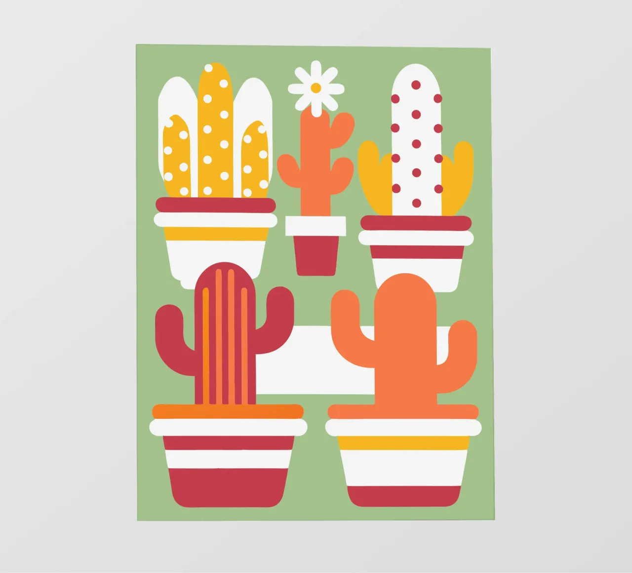 Cactus e vaso impilato pellicola backlit da FLOWER PLACE SHOP