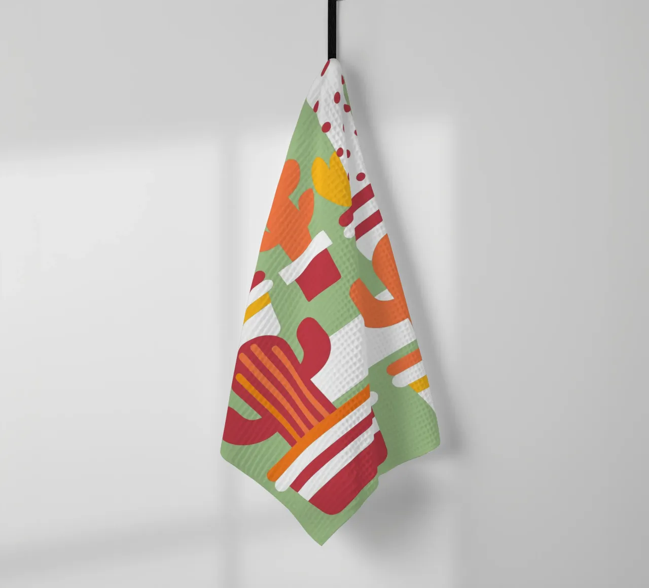 Cactus and Stacked Vase tea towel by FLOWER PLACE SHOP