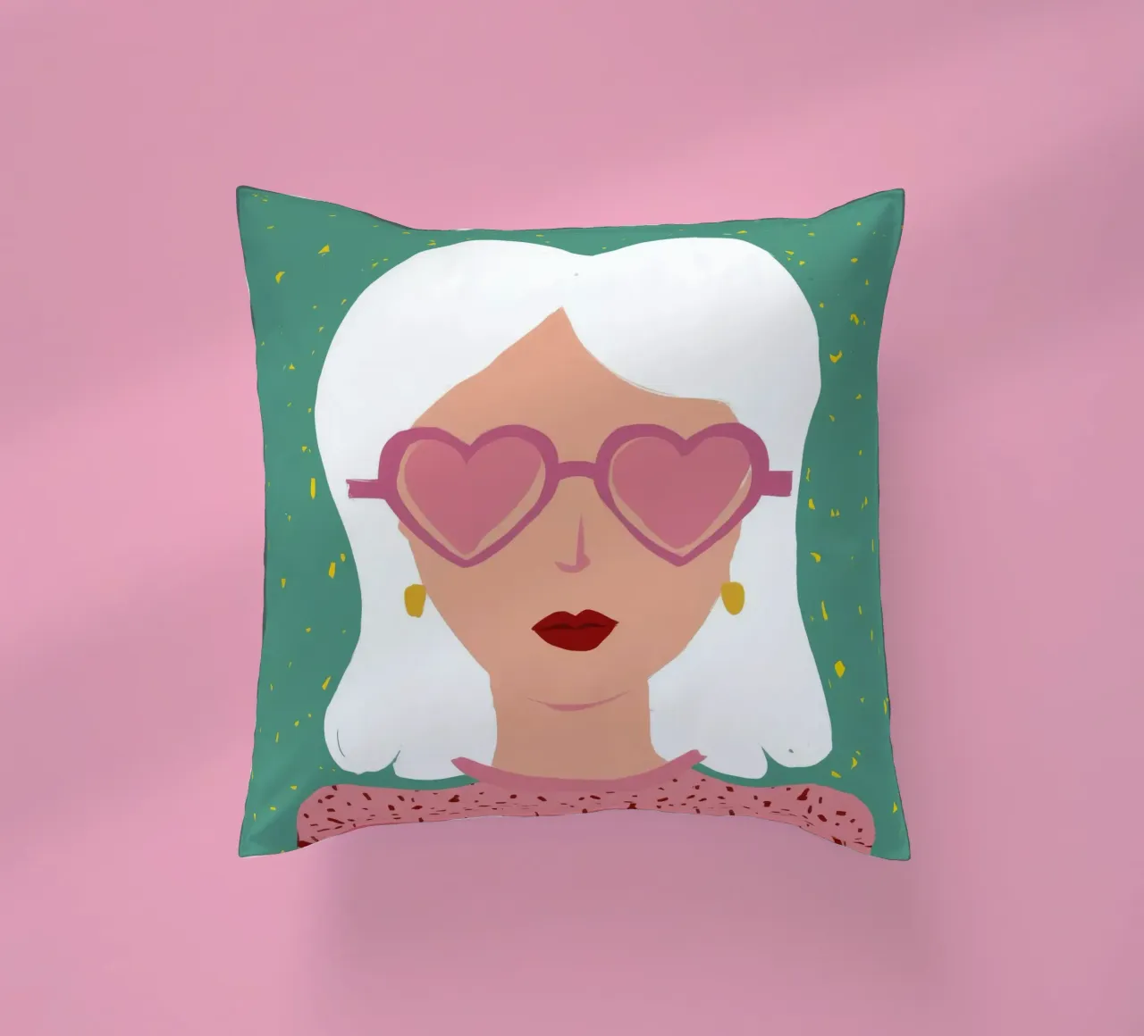 Diva del cuore-sole cuscino da Aether Brush