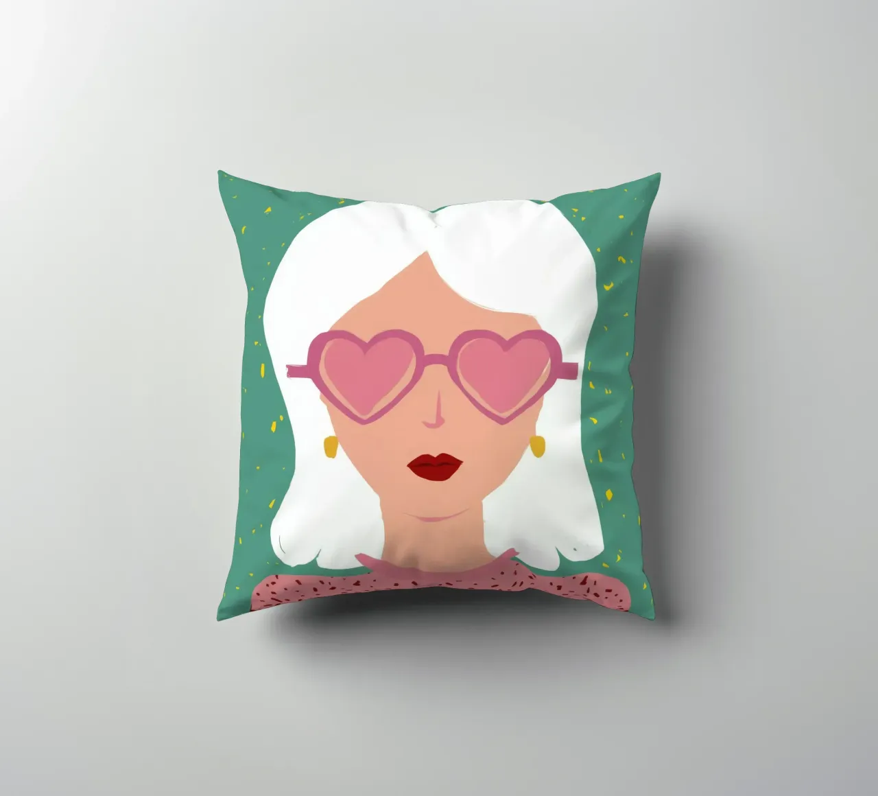 Diva del cuore-sole cuscino da Aether Brush