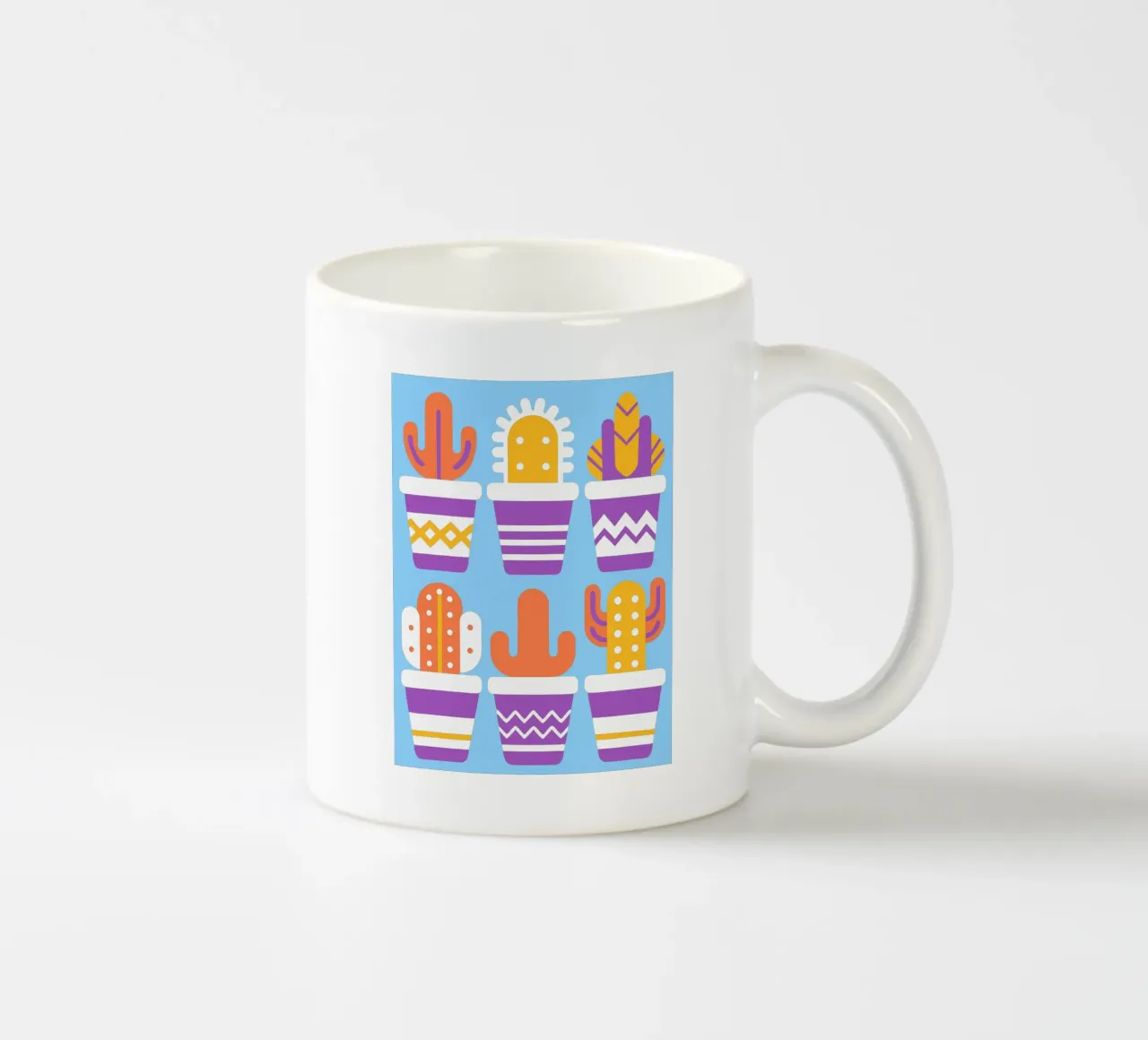 Cactus e vaso impilato tazza in ceramica da FLOWER PLACE SHOP