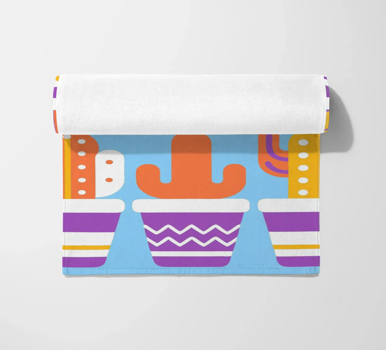 Cactus e vaso impilato telo mare da FLOWER PLACE SHOP