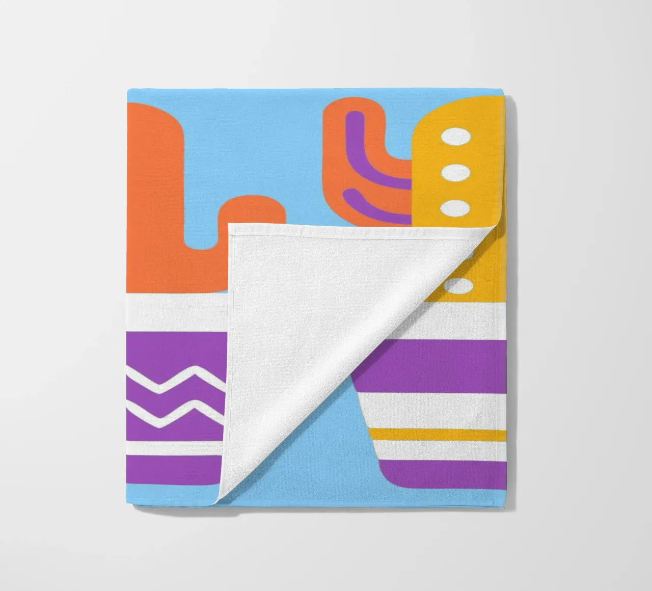 Cactus e vaso impilato telo mare da FLOWER PLACE SHOP