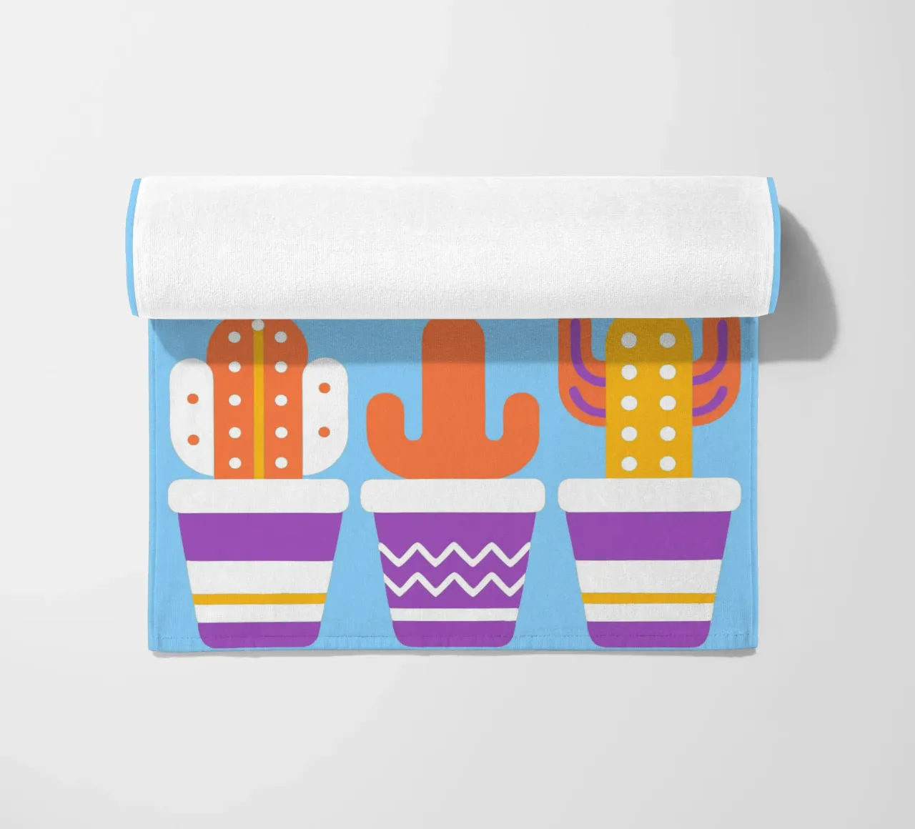 Cactus e vaso impilato telo mare da FLOWER PLACE SHOP