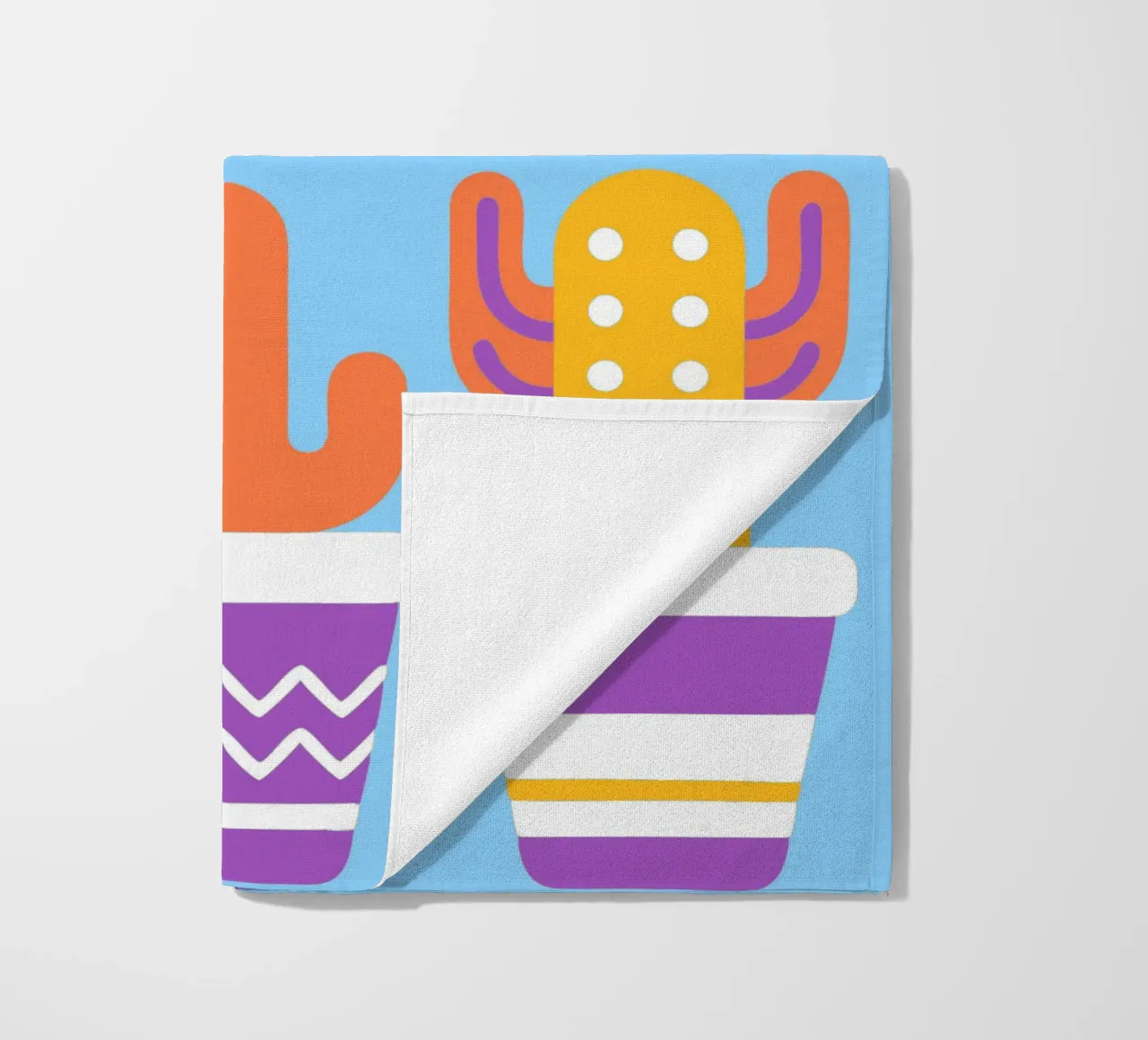 Cactus e vaso impilato telo mare da FLOWER PLACE SHOP