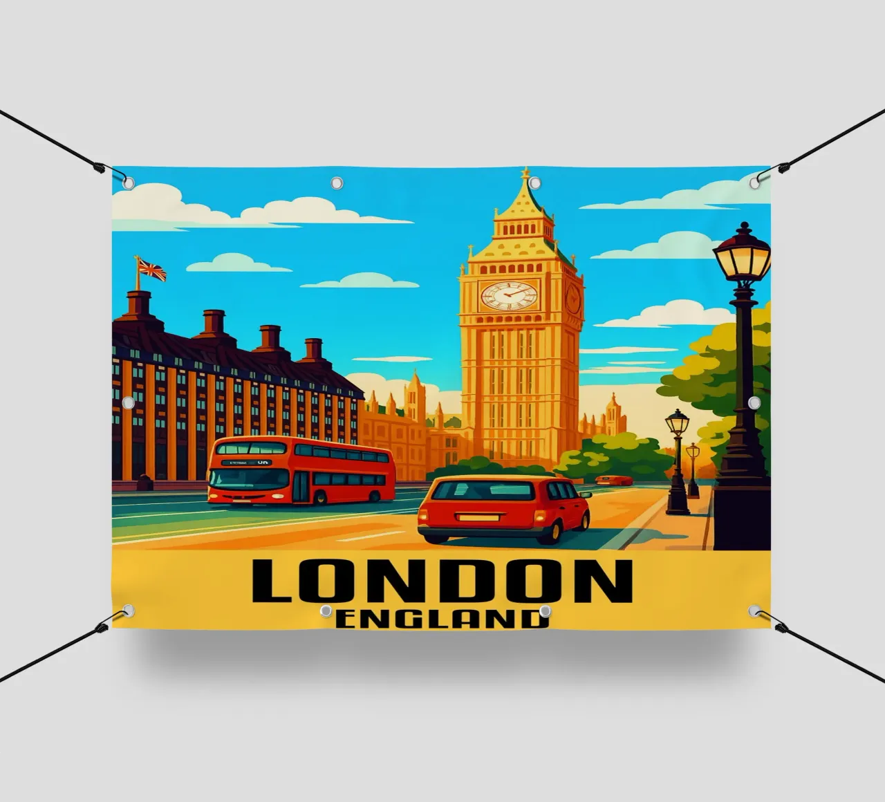 Londra Inghilterra Città Arte Immaginazione telo in pvc da oneheart