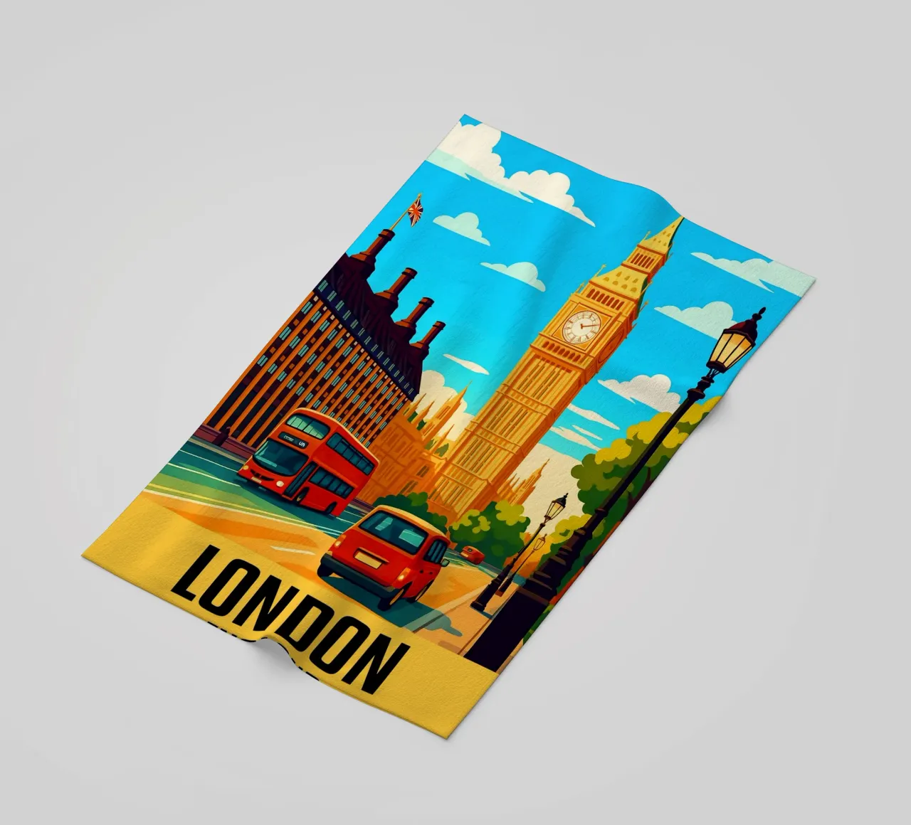 Londra Inghilterra Città Arte Immaginazione telo mare da oneheart