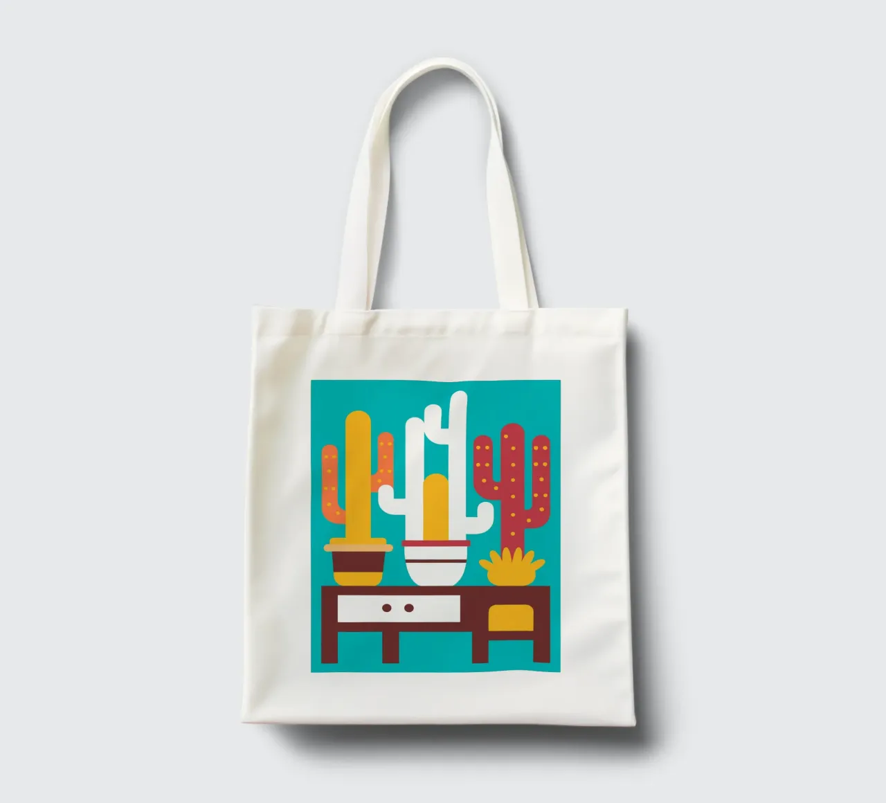 Cactus and Stacked Vase tote bag by FLOWER PLACE SHOP