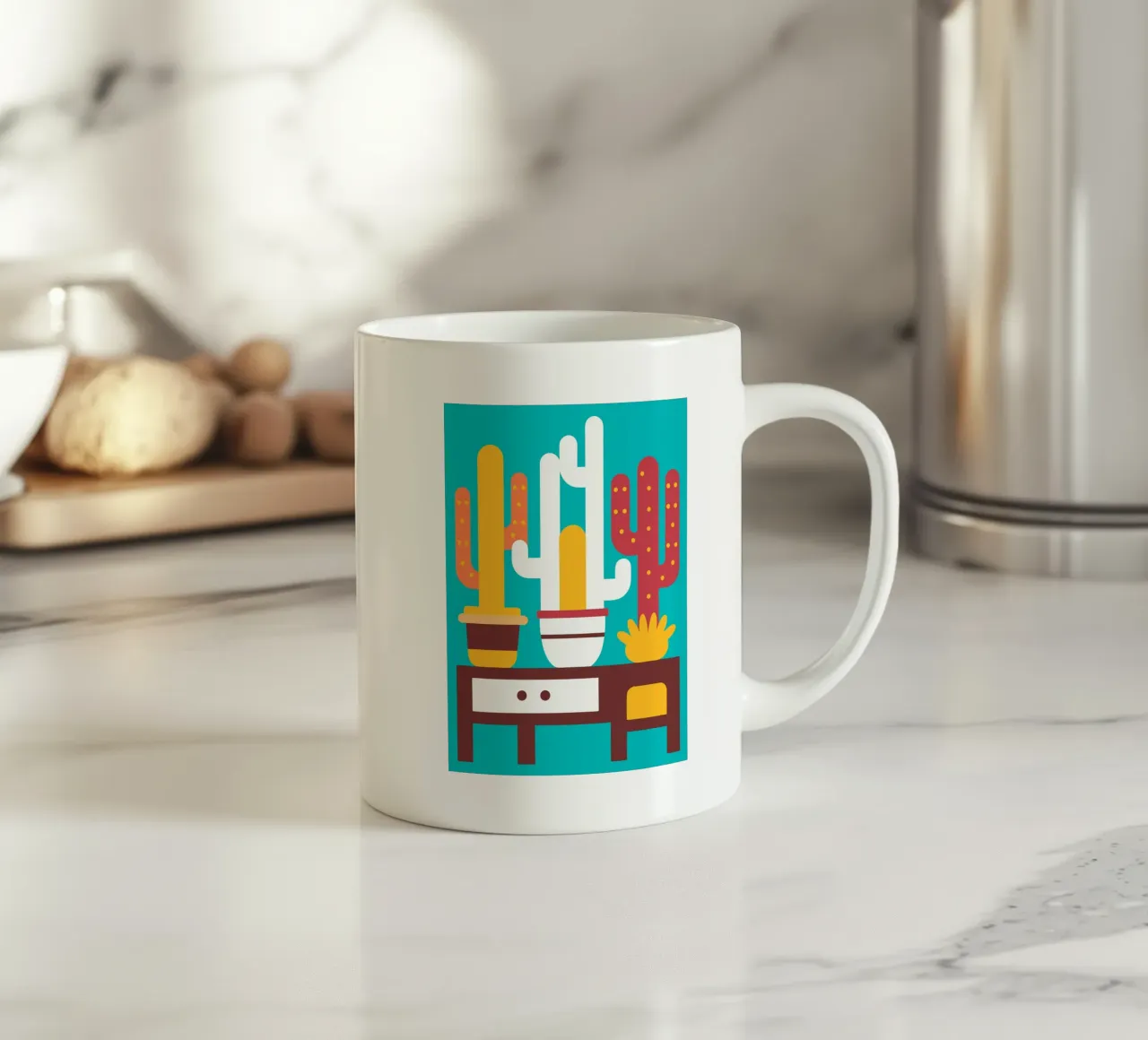 Kaktus und gestapelte Vase Keramik Tasse von FLOWER PLACE SHOP