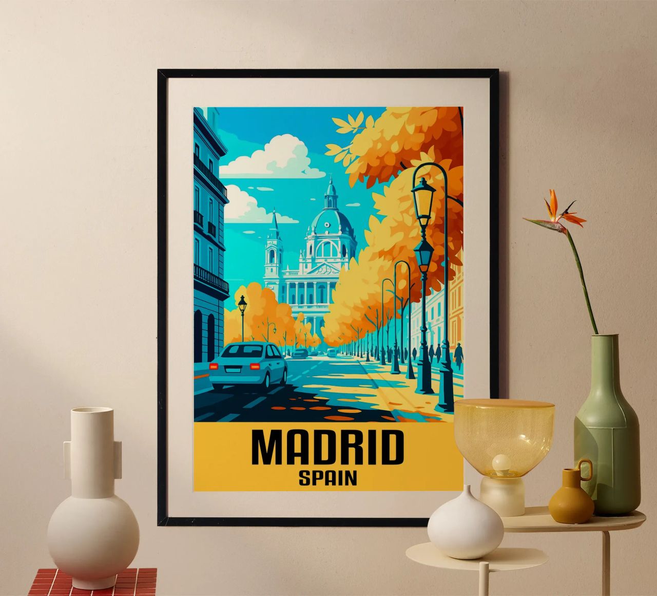 Madrid Spain City Art Imagination poster by oneheart