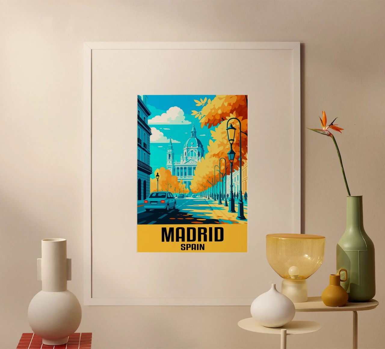 Madrid Spain City Art Imagination poster by oneheart