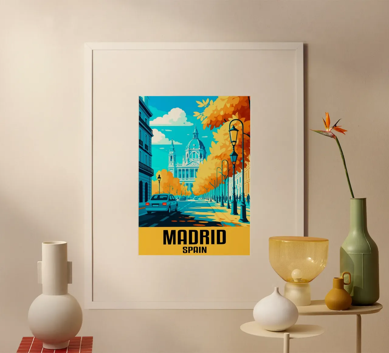Madrid Spain City Art Imagination poster by oneheart