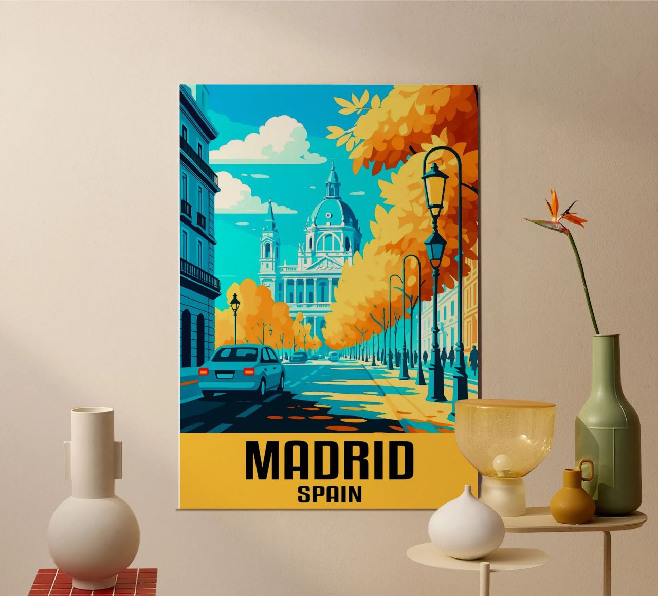 Madrid Spain City Art Imagination poster by oneheart