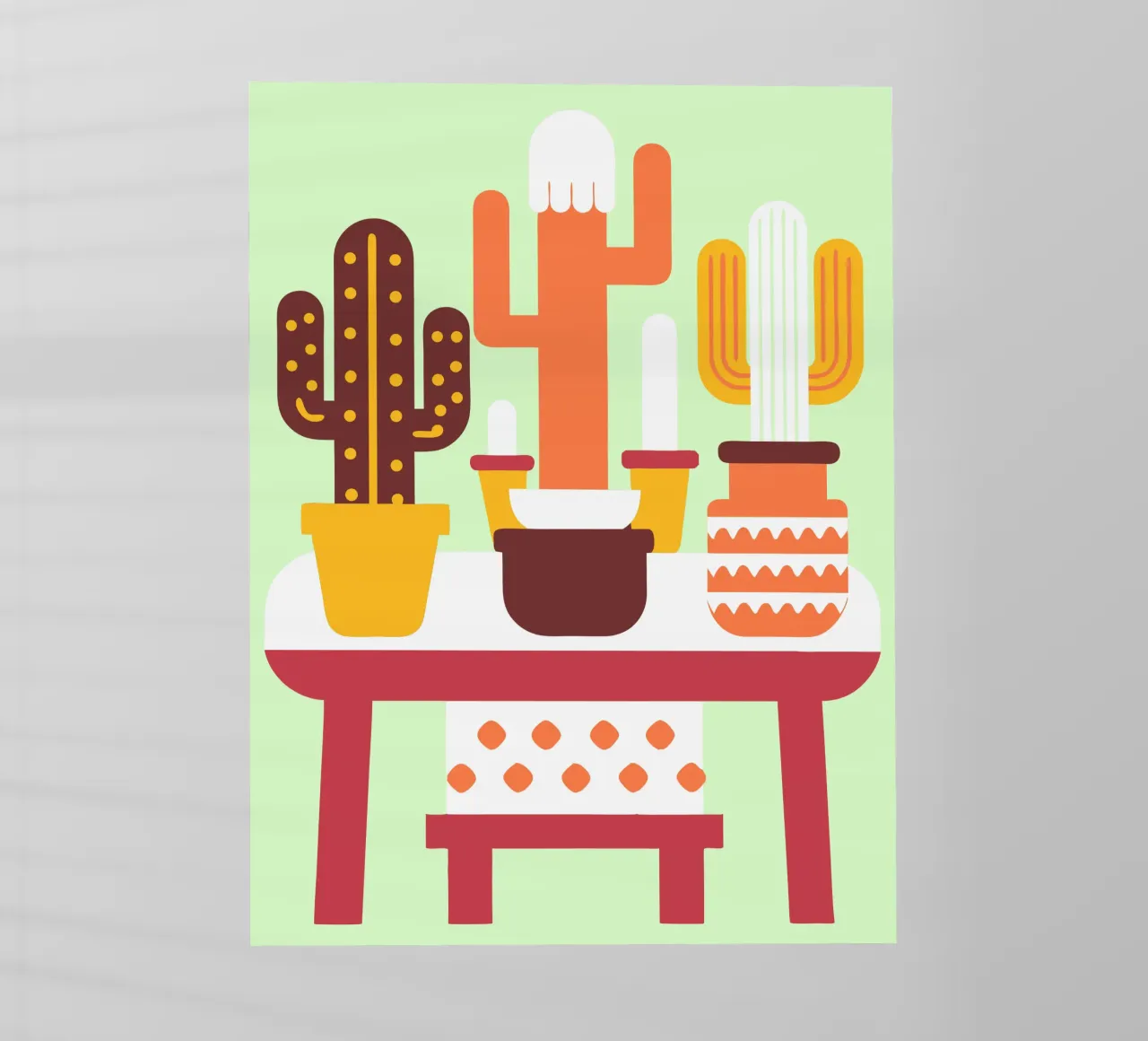 Cactus e vaso impilato pellicola backlit da FLOWER PLACE SHOP