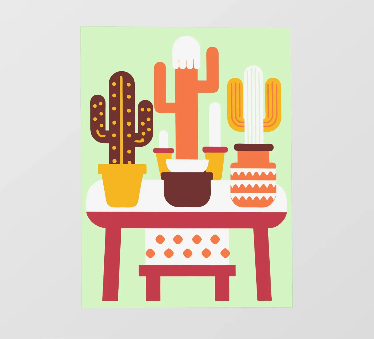 Cactus e vaso impilato pellicola backlit da FLOWER PLACE SHOP