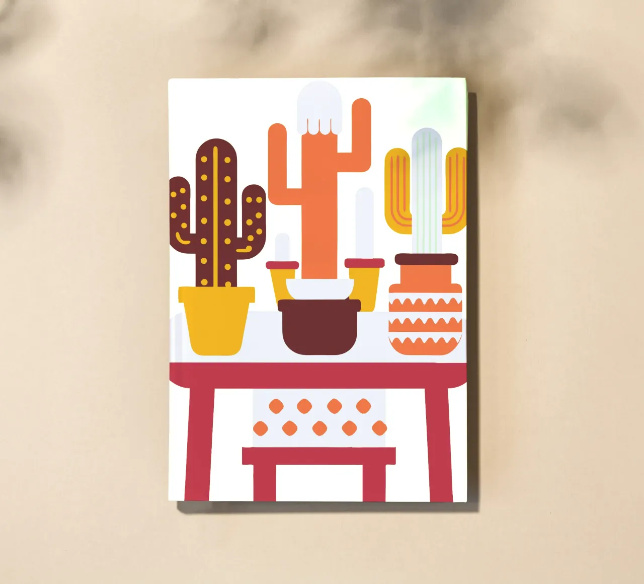 Cactus and Stacked Vase notebook by FLOWER PLACE SHOP