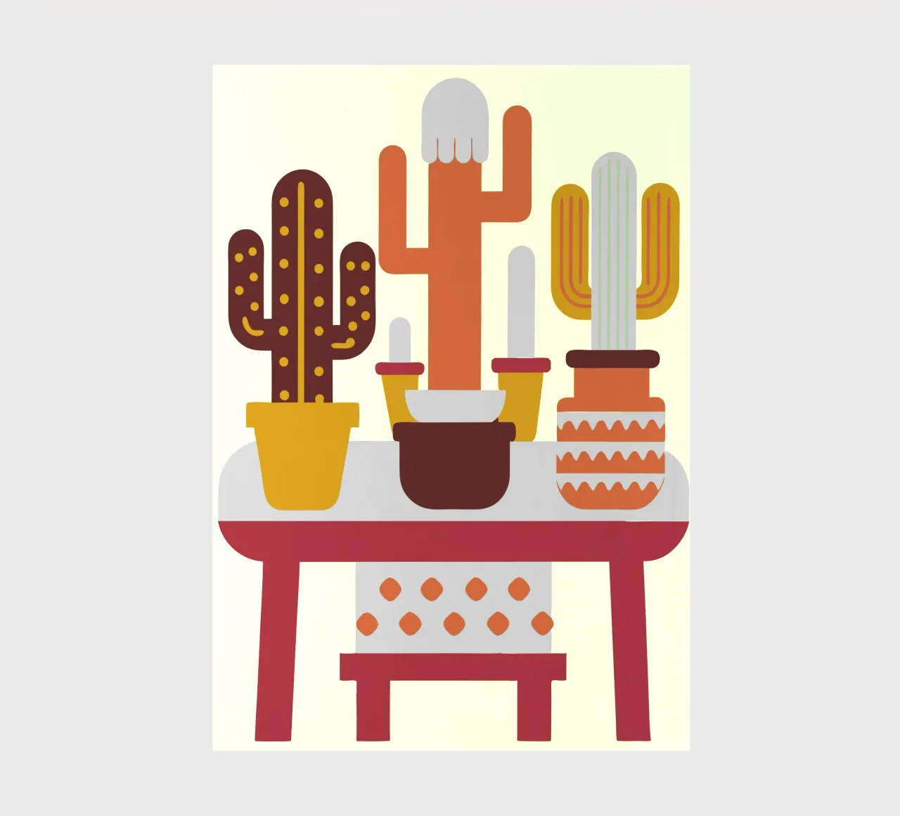 Cactus and Stacked Vase notebook by FLOWER PLACE SHOP