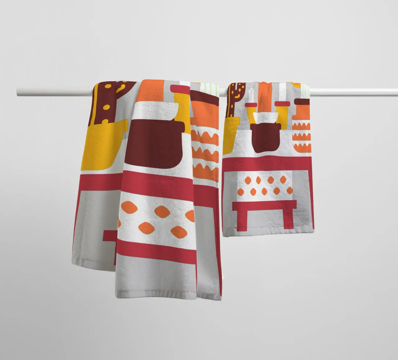 Cactus and Stacked Vase towel by FLOWER PLACE SHOP