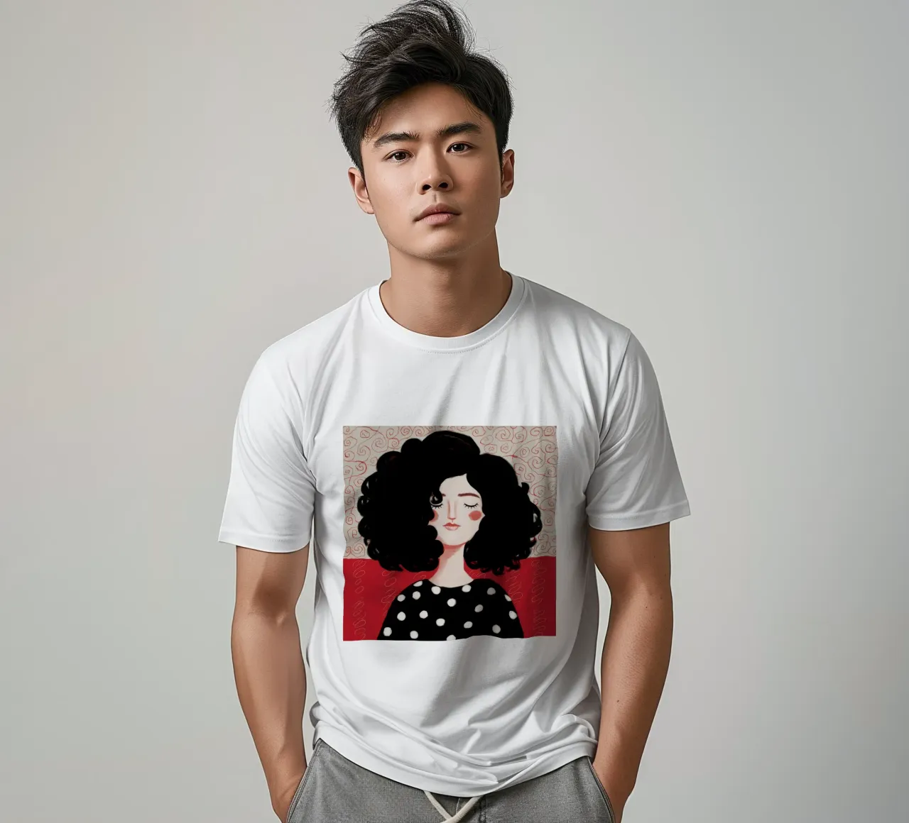 Midnight Polka Reverie t-shirt by Aether Brush