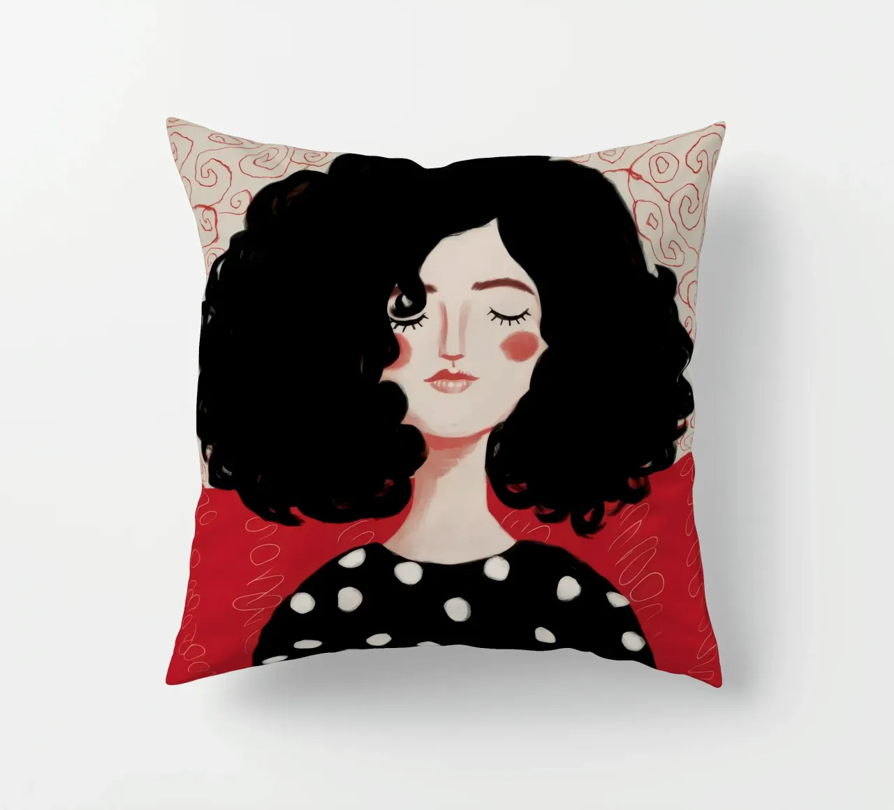 Midnight Polka Reverie cuscino da Aether Brush