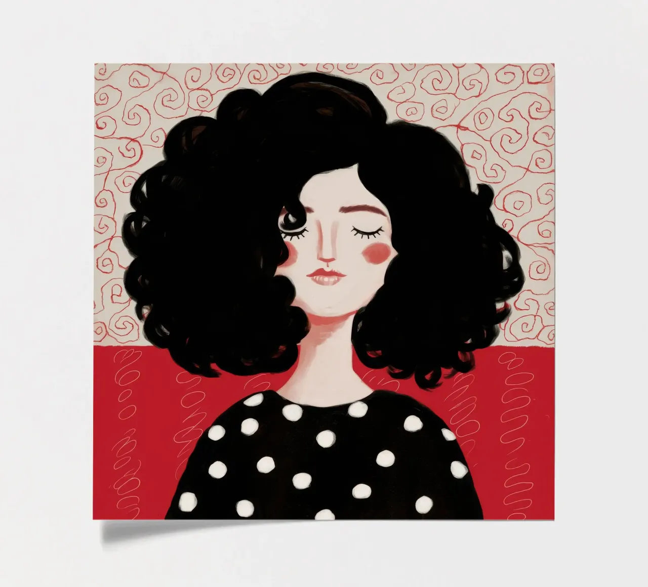 Midnight Polka Reverie sticker sheet by Aether Brush