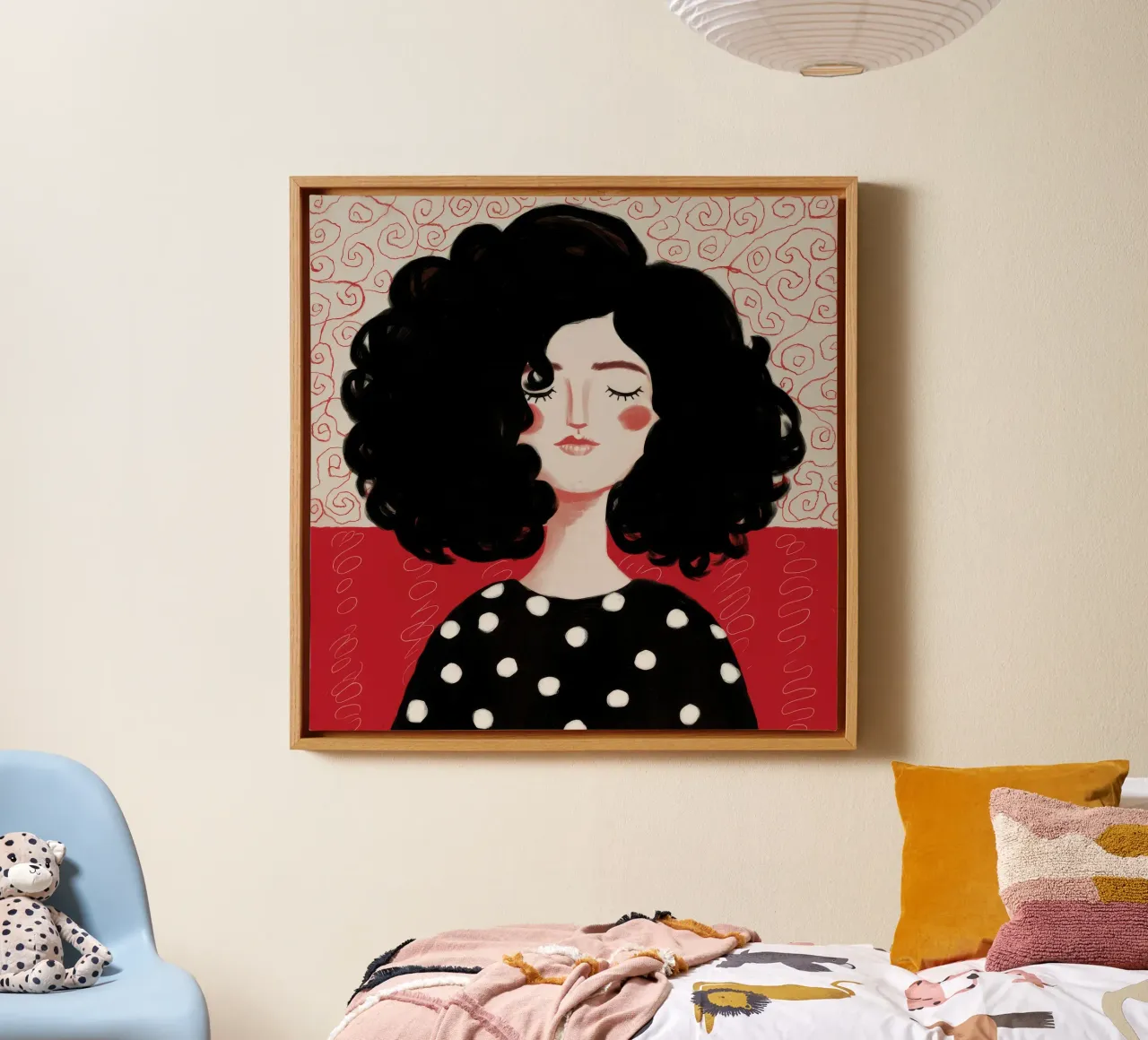 Midnight Polka Reverie canvas by Aether Brush