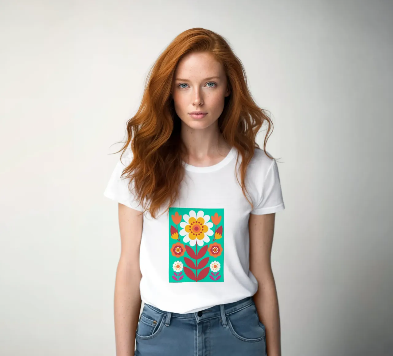 Beautiful Flowers women's fitted t-shirt by FLOWER PLACE SHOP