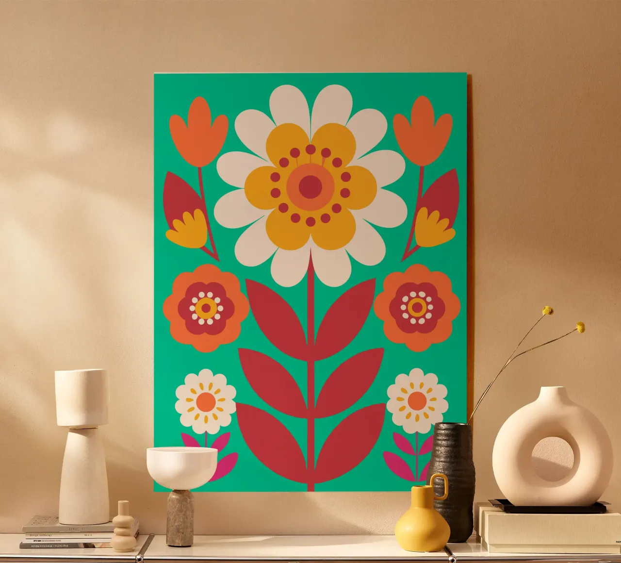 Beautiful Flowers acrylic glass by FLOWER PLACE SHOP