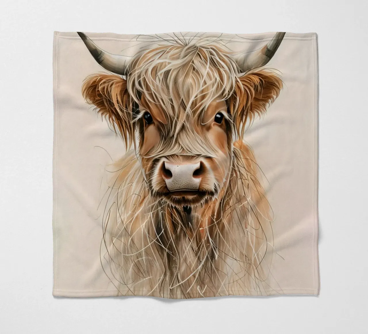Mucca lanosa coperta in pile da 🎁 ARTVI-SHOP