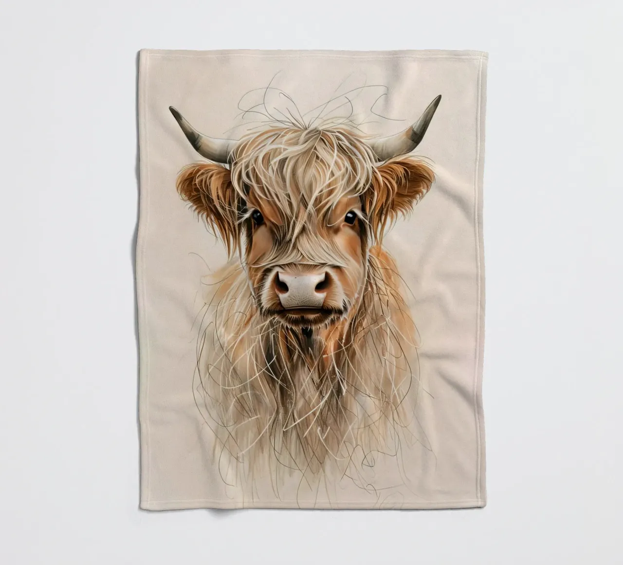 Mucca lanosa coperta in pile da 🎁 ARTVI-SHOP