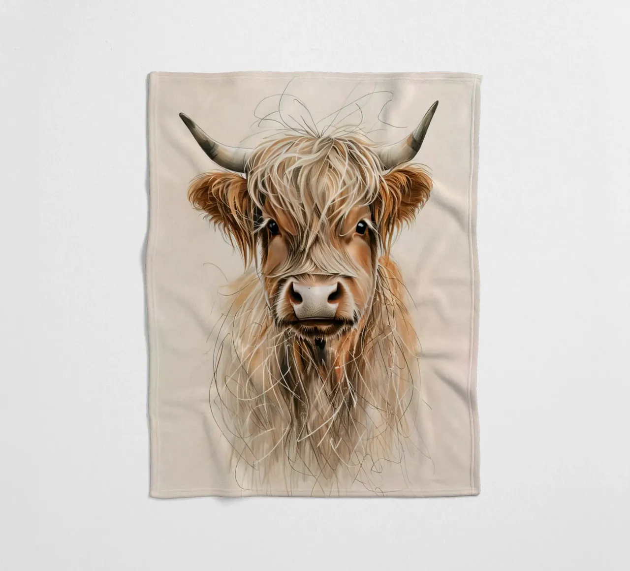 Mucca lanosa coperta in pile da 🎁 ARTVI-SHOP