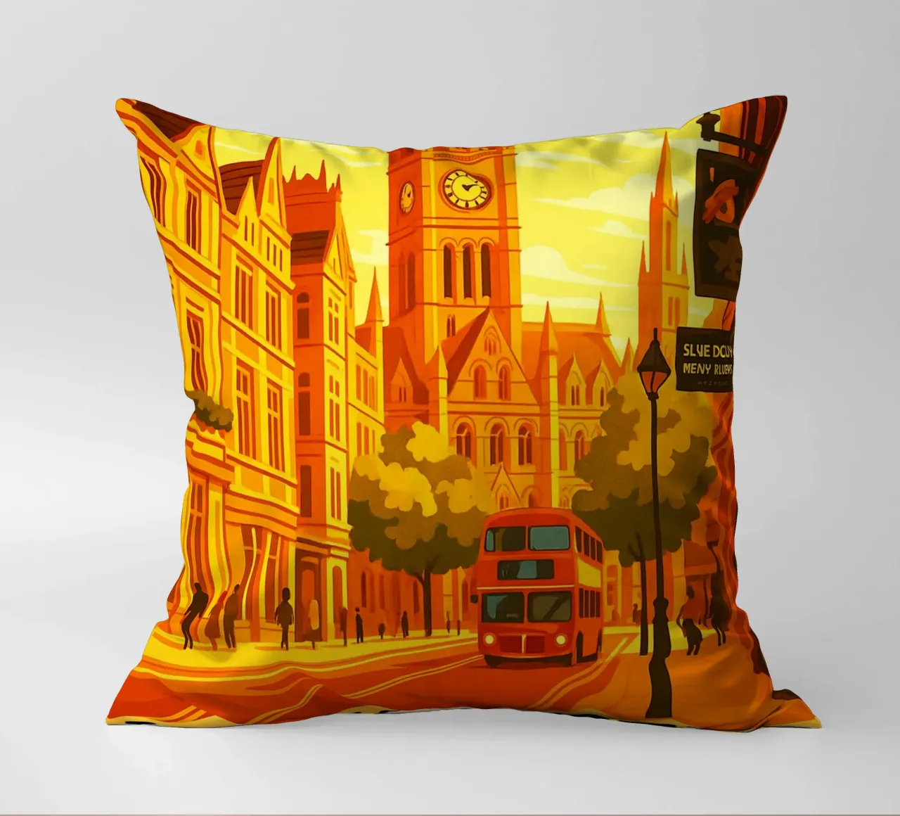 Manchester Inghilterra Città Arte Immaginazione cuscino da oneheart