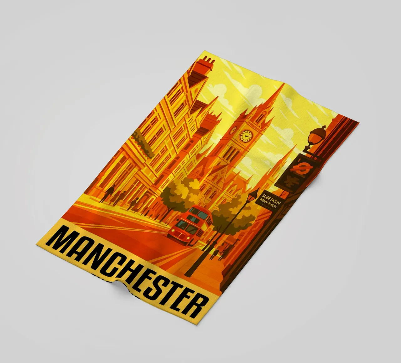 Manchester Inghilterra Città Arte Immaginazione telo mare da oneheart