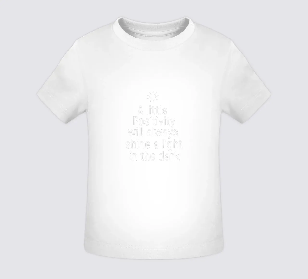 A little positivity will always shine a light in the dark maglietta neonato da positivepipo