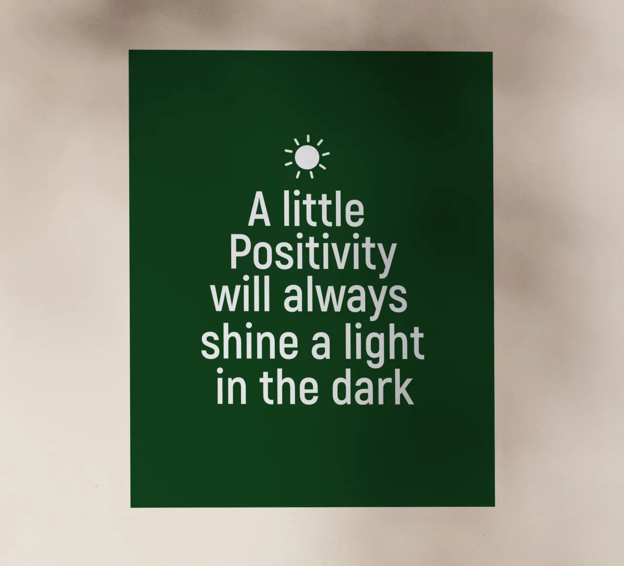 A little positivity will always shine a light in the dark pellicola backlit da positivepipo