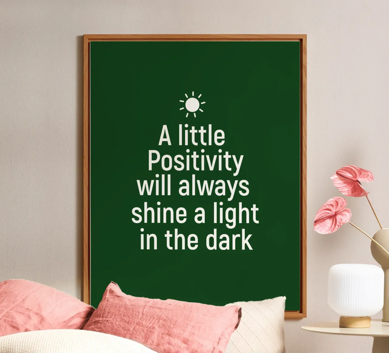 A little positivity will always shine a light in the dark alluminio dibond da positivepipo