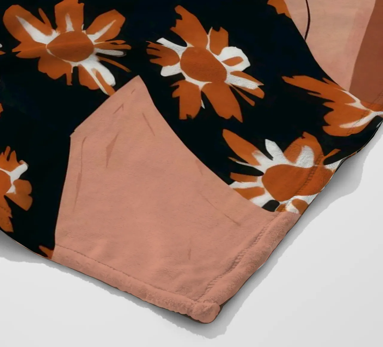 Orange Ritual Grace fleece blanket by Fine Sanctuary