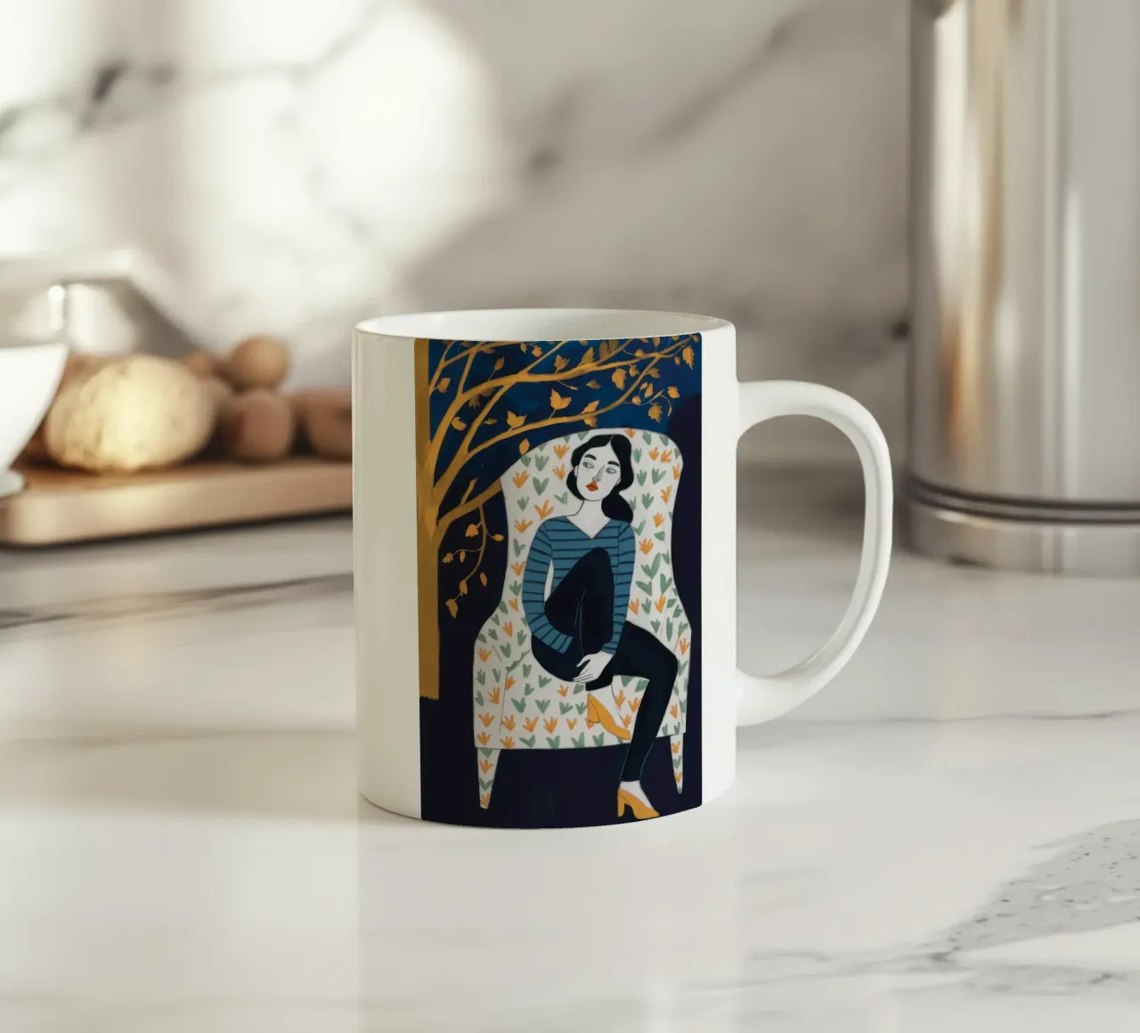 Segreti della sedia d'oro tazza in ceramica da Aether Brush