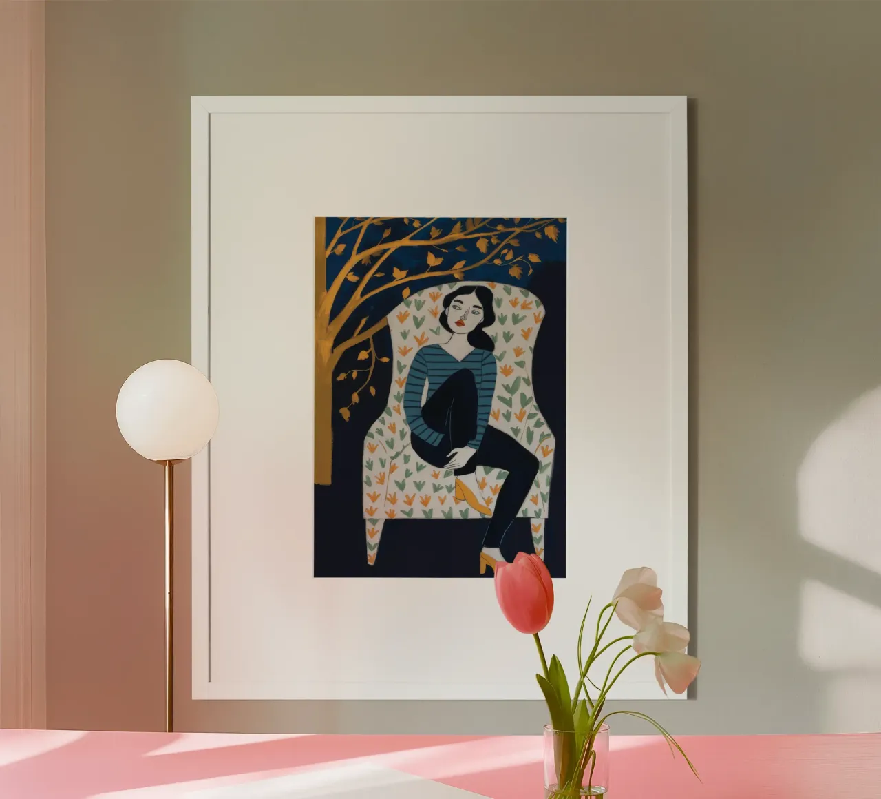 Segreti della sedia d'oro poster con telaio in alluminio da Aether Brush