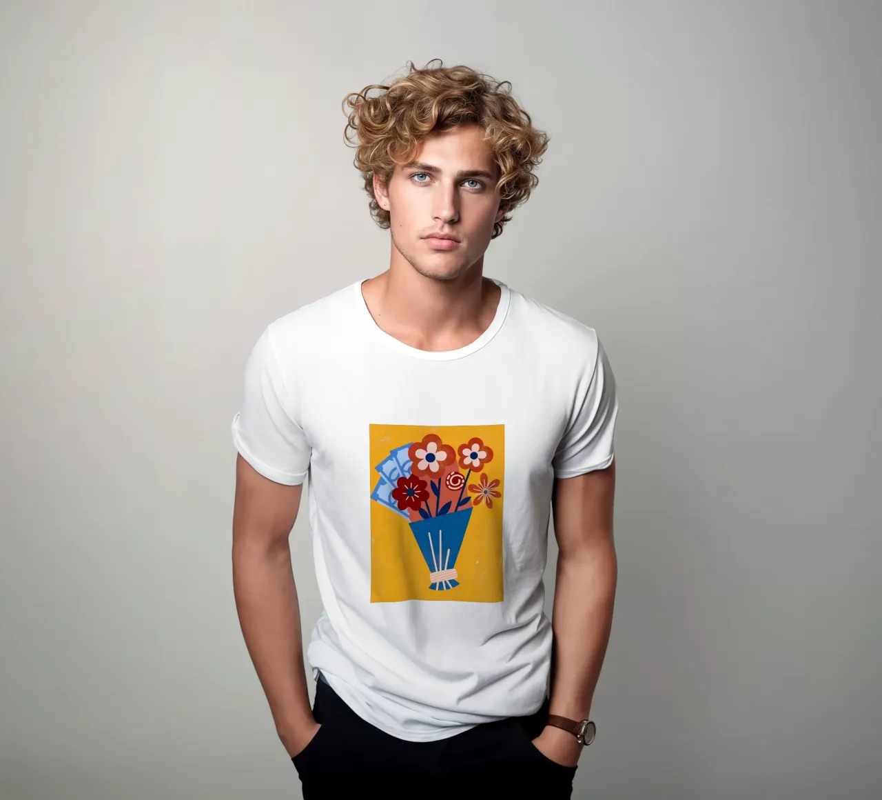 Bouquet di fiori e denaro t-shirt da THE LATEST SHOP