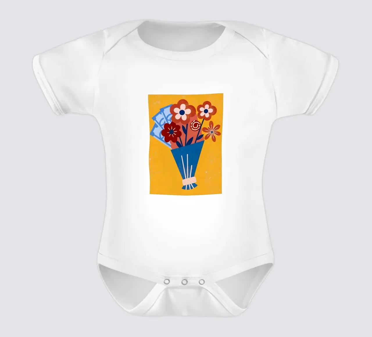 Bouquet di fiori e denaro body neonato maniche corte da THE LATEST SHOP