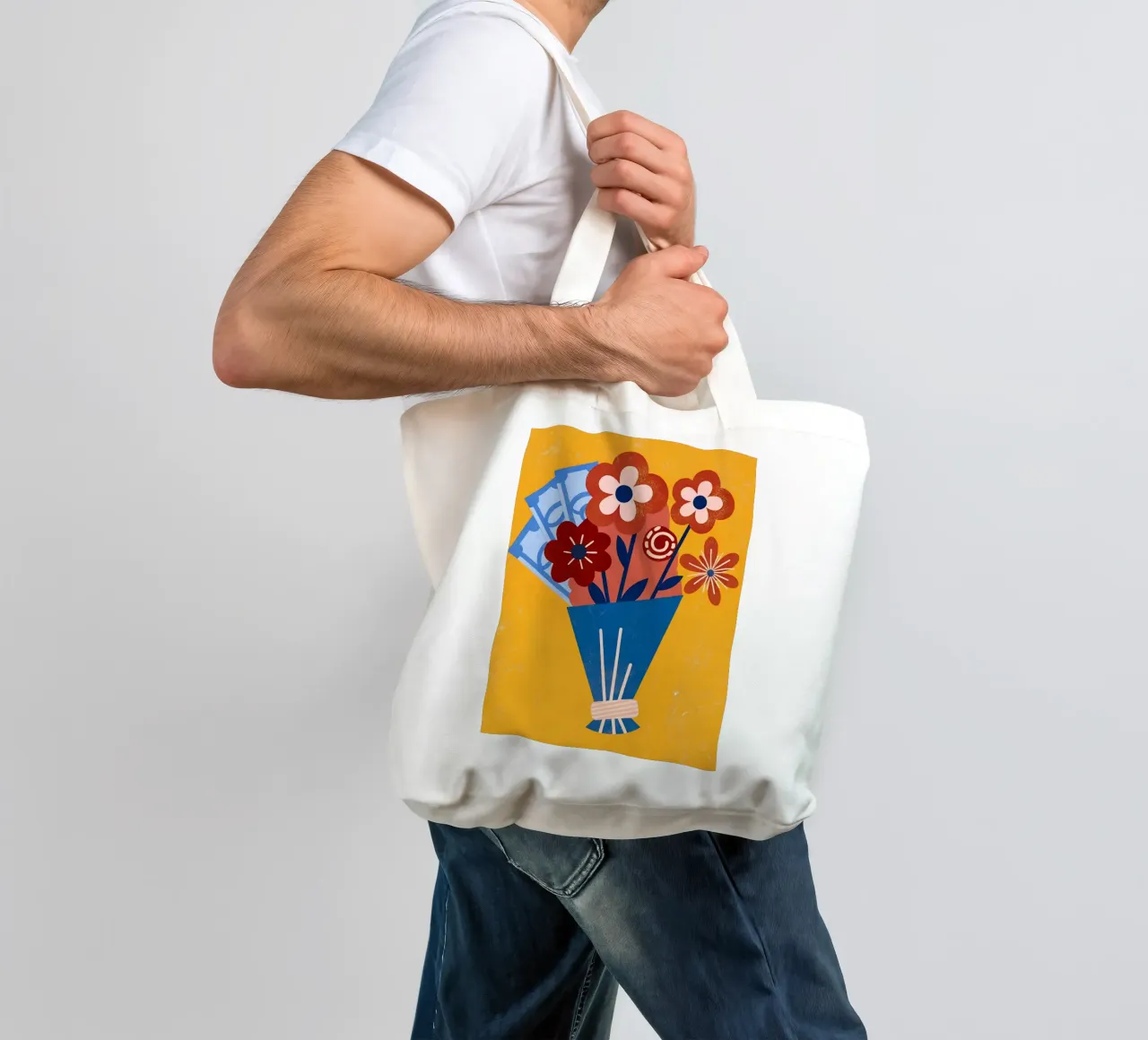 Bouquet di fiori e denaro borsa in juta da THE LATEST SHOP