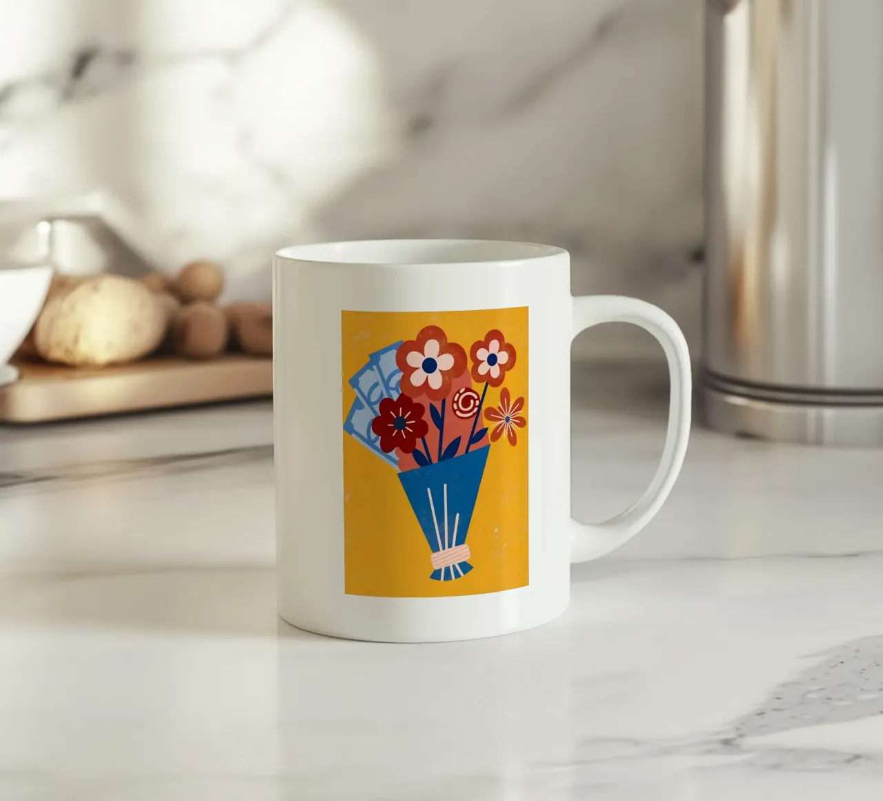Bouquet di fiori e denaro tazza in ceramica da THE LATEST SHOP