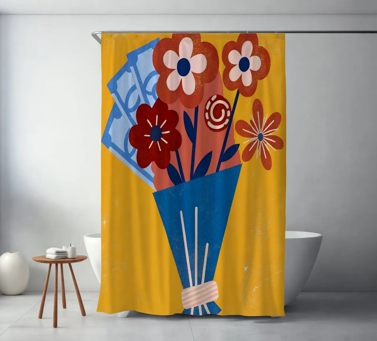 Bouquet di fiori e denaro tenda da doccia da THE LATEST SHOP