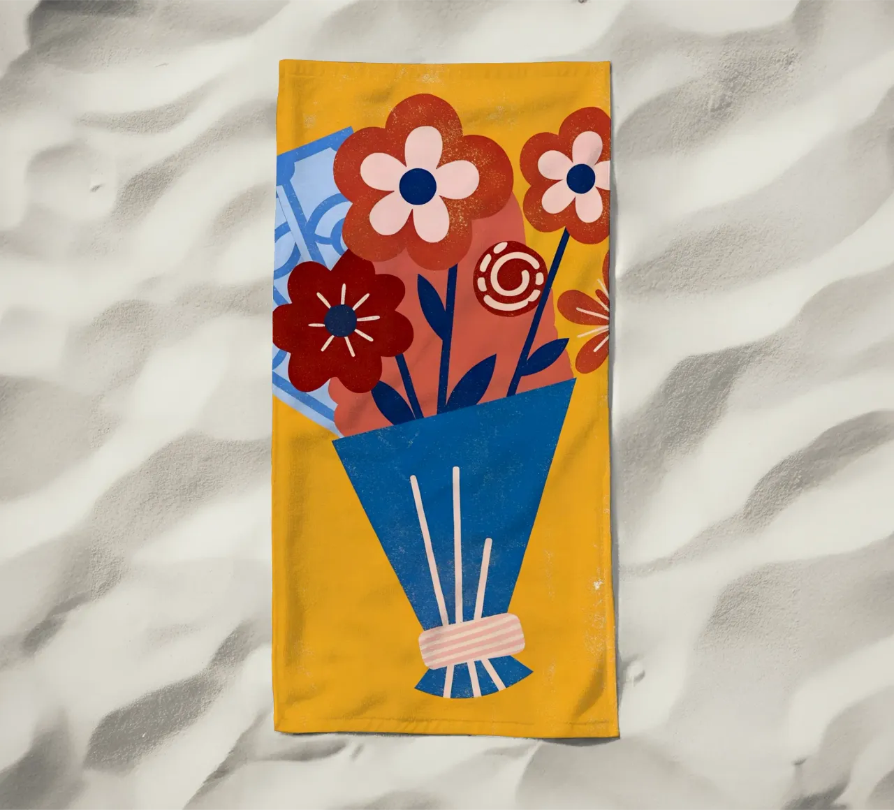 Bouquet di fiori e denaro telo mare da THE LATEST SHOP