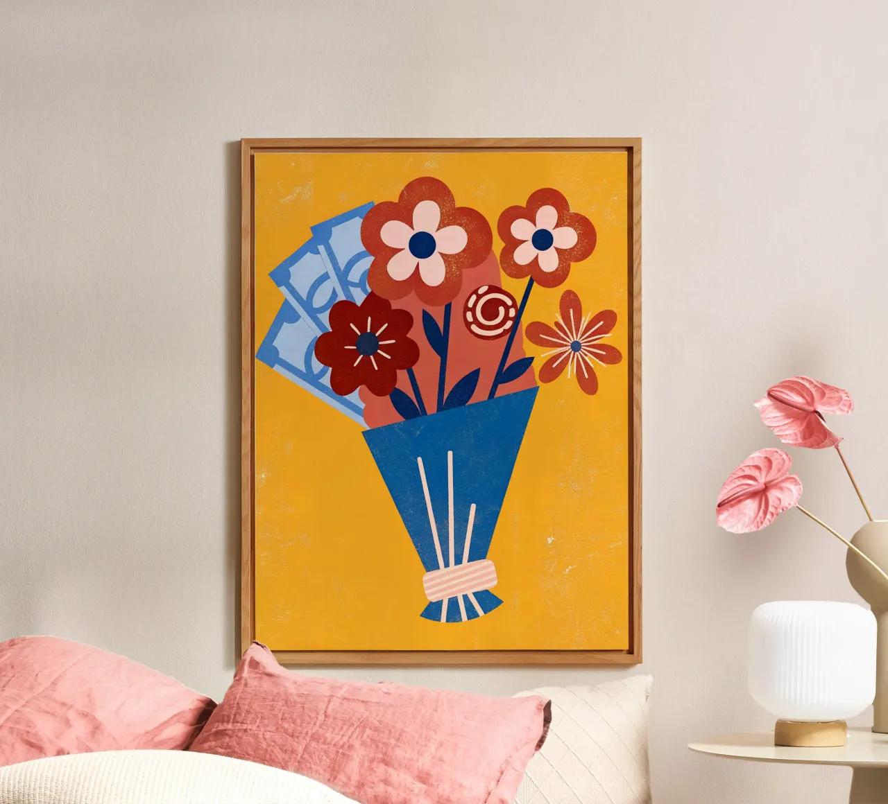 Bouquet di fiori e denaro alluminio dibond da THE LATEST SHOP