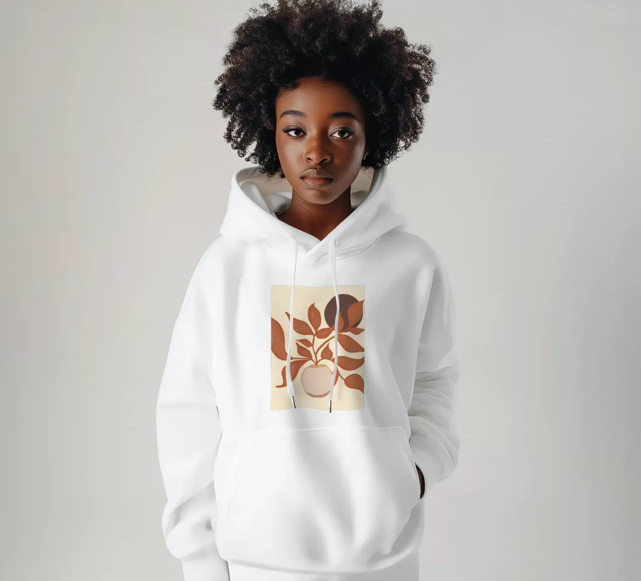 Terracotta Calm Zen felpa con cappuccio da EDMPROJECT